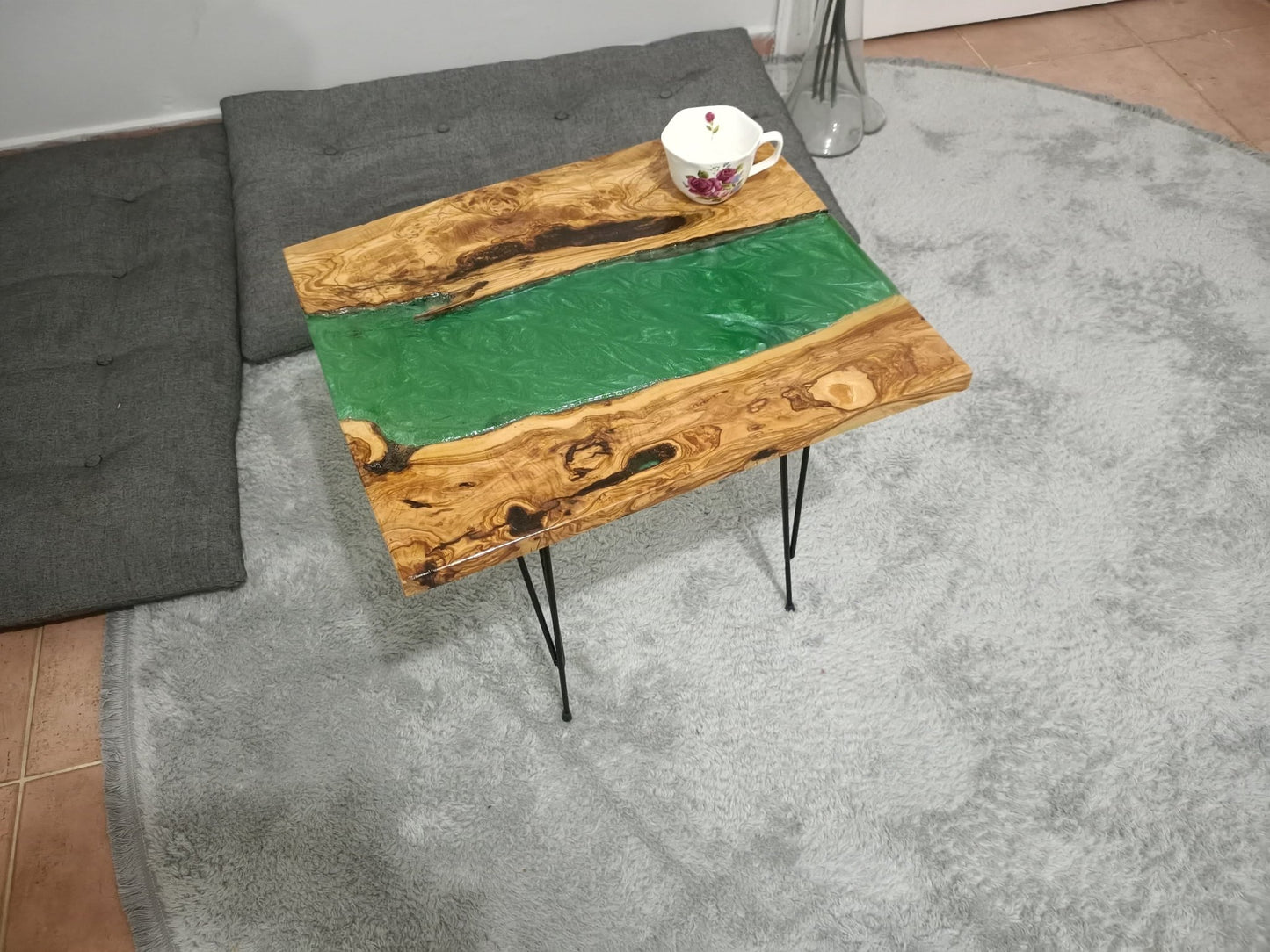 Epoxy Coffee Table from Olive Root 20"