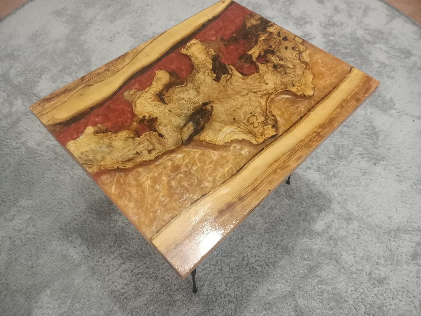 Epoxy Coffee Table from Olive Root 20"