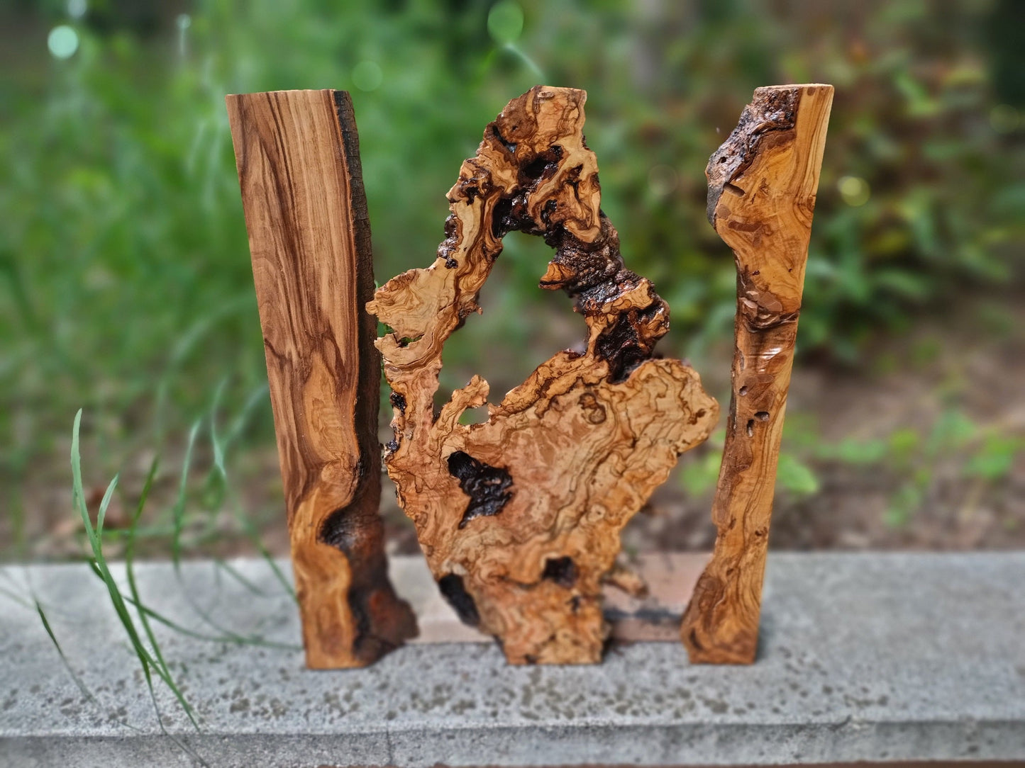 Olive Wood Slab Set in 3 Pieces For River Table