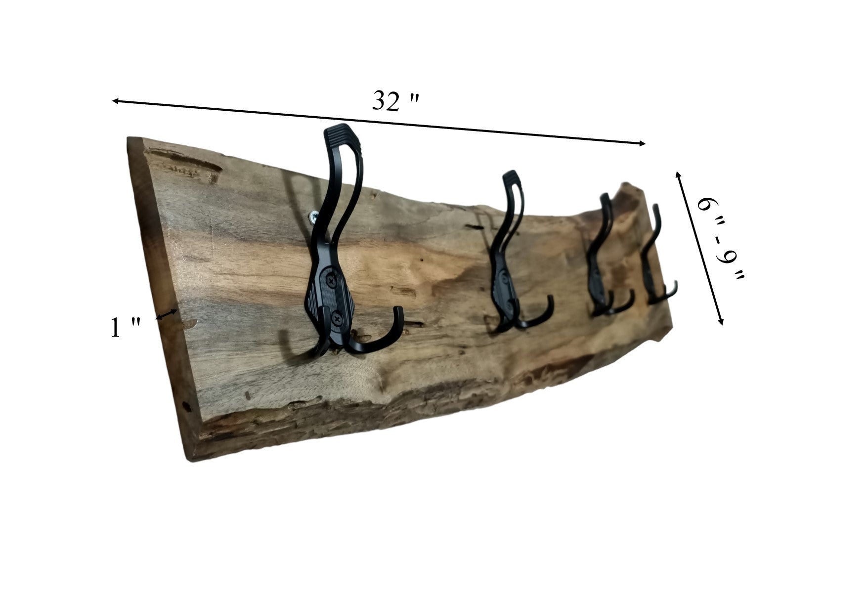 Each coat rack; coat hanger; hat rack; rustic coat rack; coat hook; hanger; live edge coat rack; coat hooks; hat hanger; entryway furniture; wooden coat rack; mudroom coat rack; hook is hand-carved by our Skilled Artisans, so no two are exactly alike as in nature, All Products are Unique inside of its class.