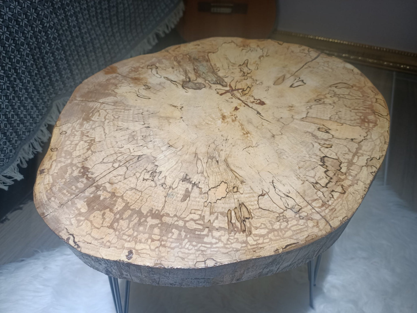 Live Edge End Table from Plane Tree 16"