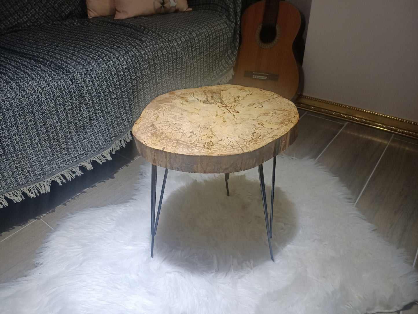 Live Edge End Table from Plane Tree 16"