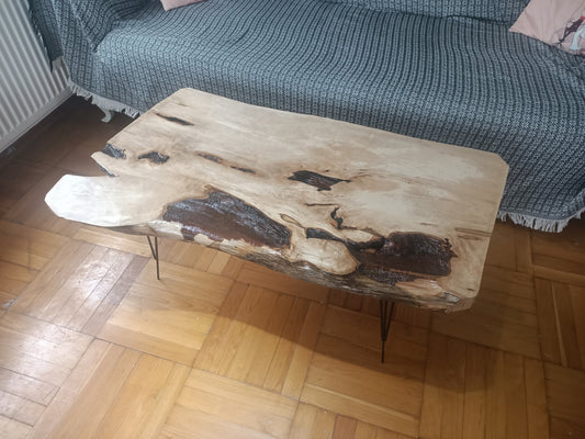 Live Edge Hornbeam Center Coffee Table 36"-40"