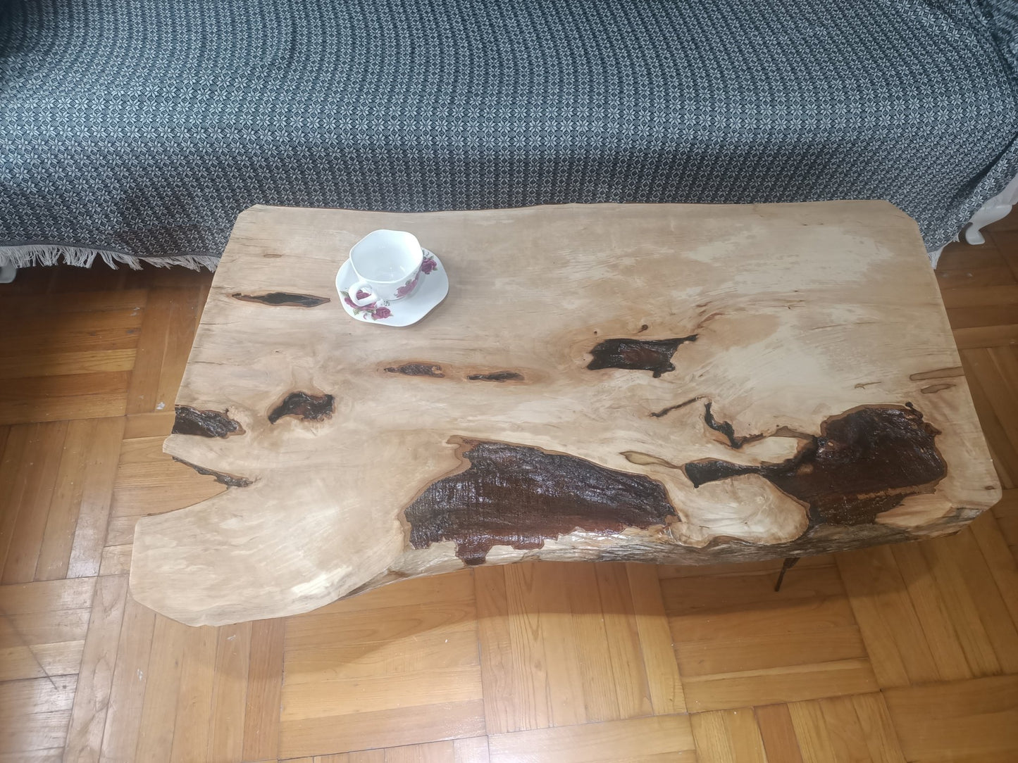 Live Edge Hornbeam Center Coffee Table 36"-40"