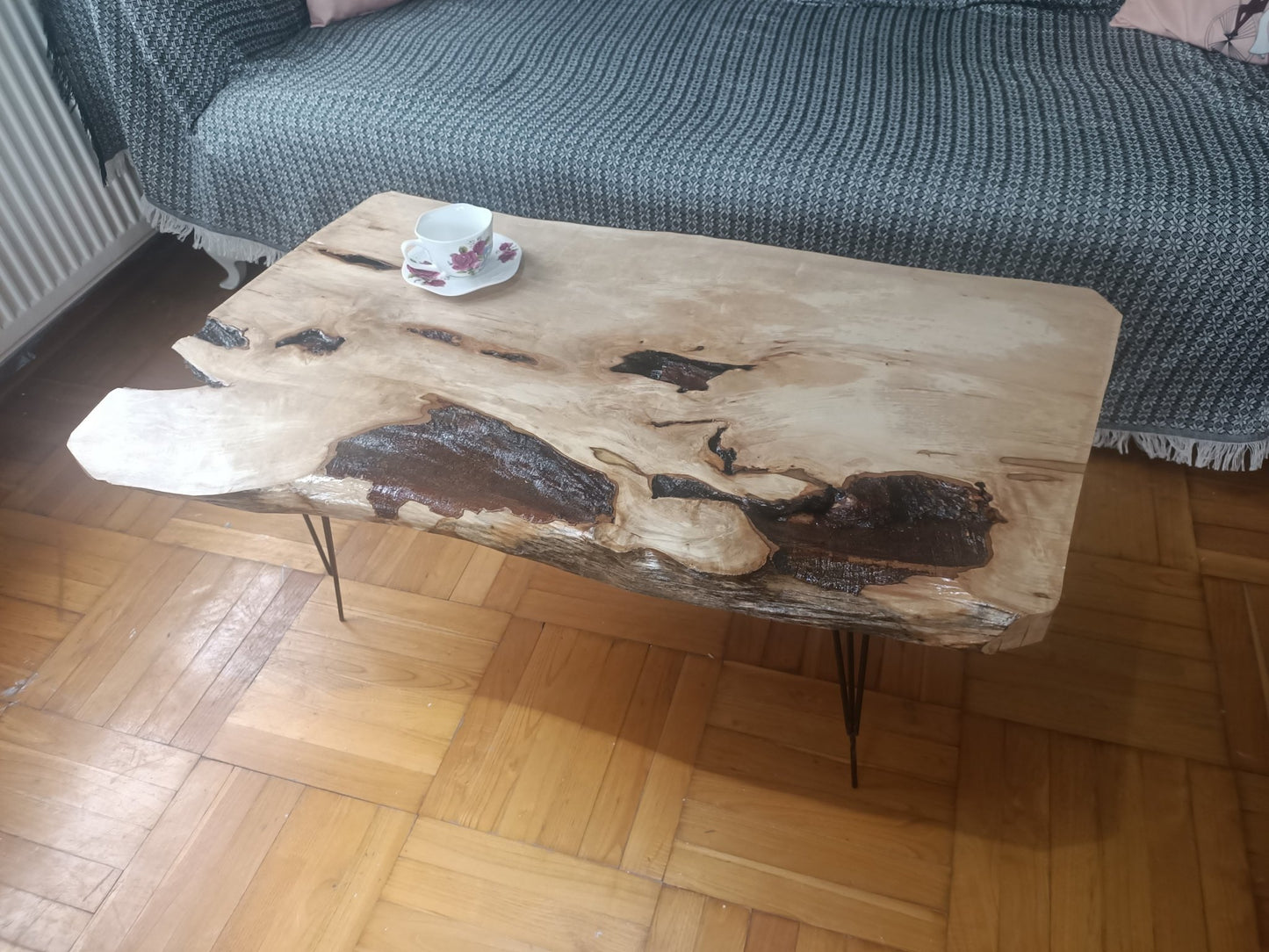 Live Edge Hornbeam Center Coffee Table 36"-40"