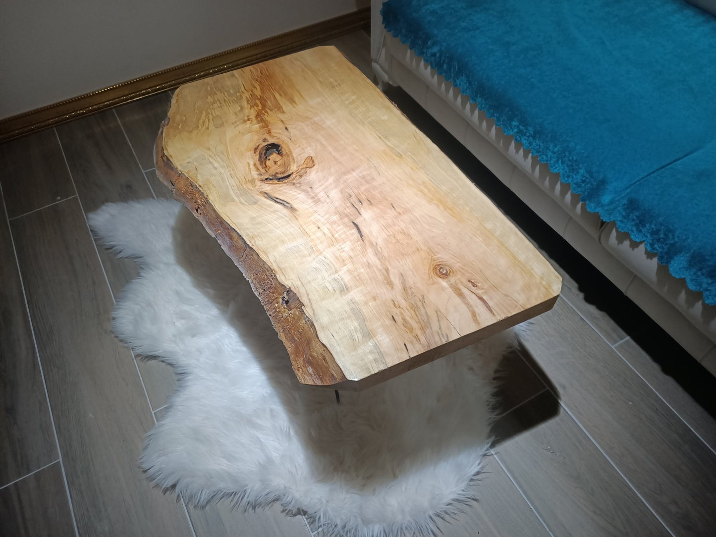 Live Edge Poplar Coffee Table 32"-36"