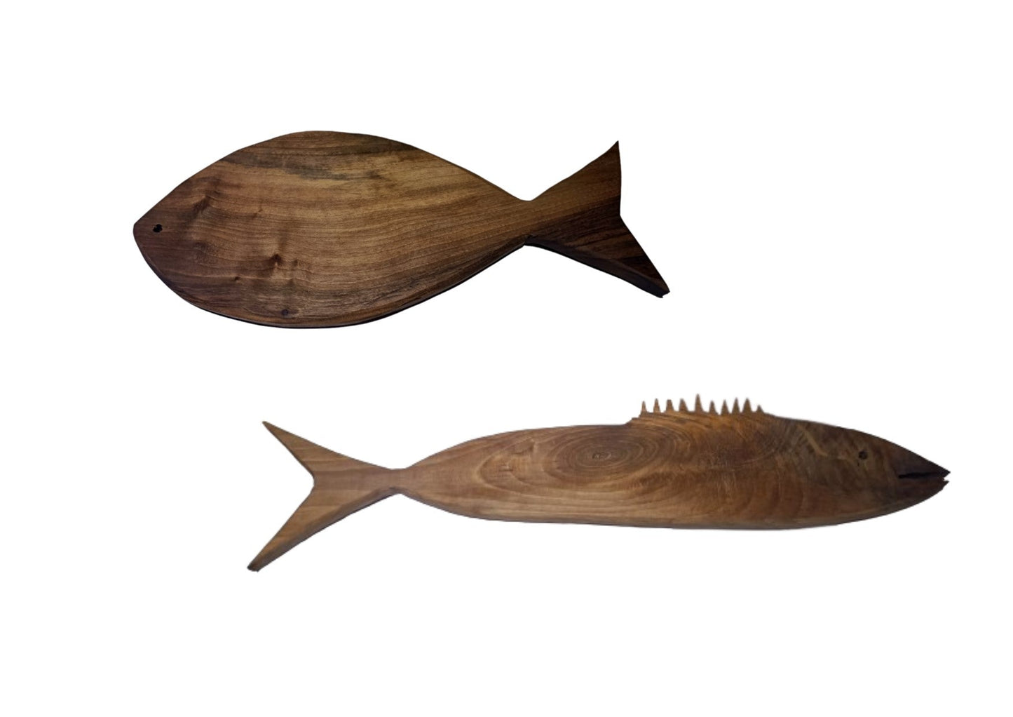 Live Edge Walnut Chopping Board Fishes