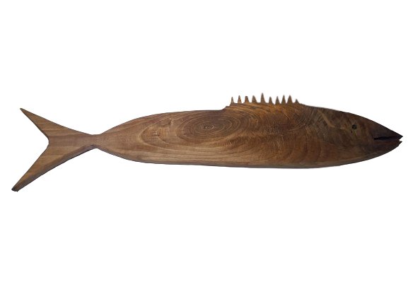 Live Edge Walnut Chopping Board Fishes