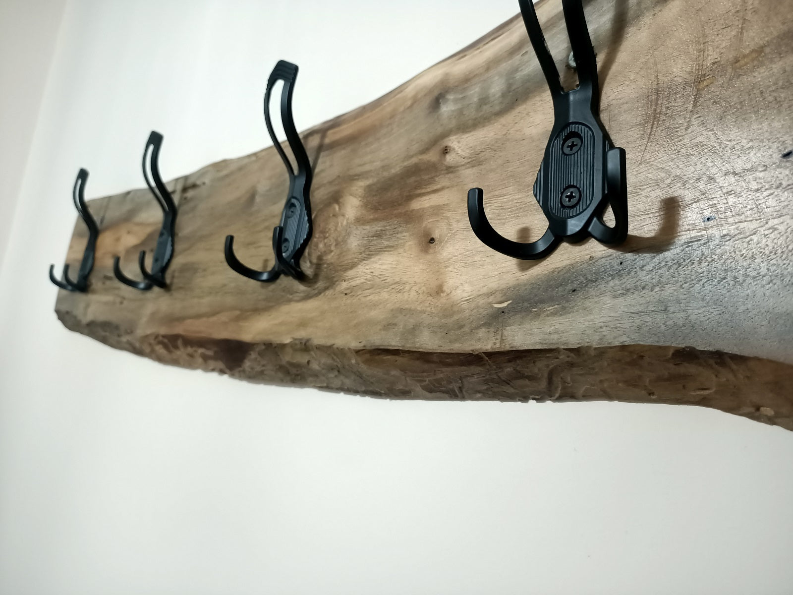 Each coat rack; coat hanger; hat rack; rustic coat rack; coat hook; hanger; live edge coat rack; coat hooks; hat hanger; entryway furniture; wooden coat rack; mudroom coat rack; hook is hand-carved by our Skilled Artisans, so no two are exactly alike as in nature, All Products are Unique inside of its class.