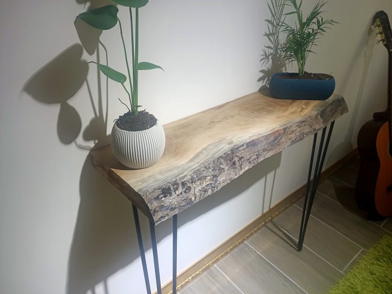 Each rustic console table; sofa table; wood side table; wooden console table; farmhouse table; reclaimed wood table; live edge entryway table; industrial table, rustic table; modern coffee table; handmade table; unique radiator cover; is hand-carved by our Skilled Artisans