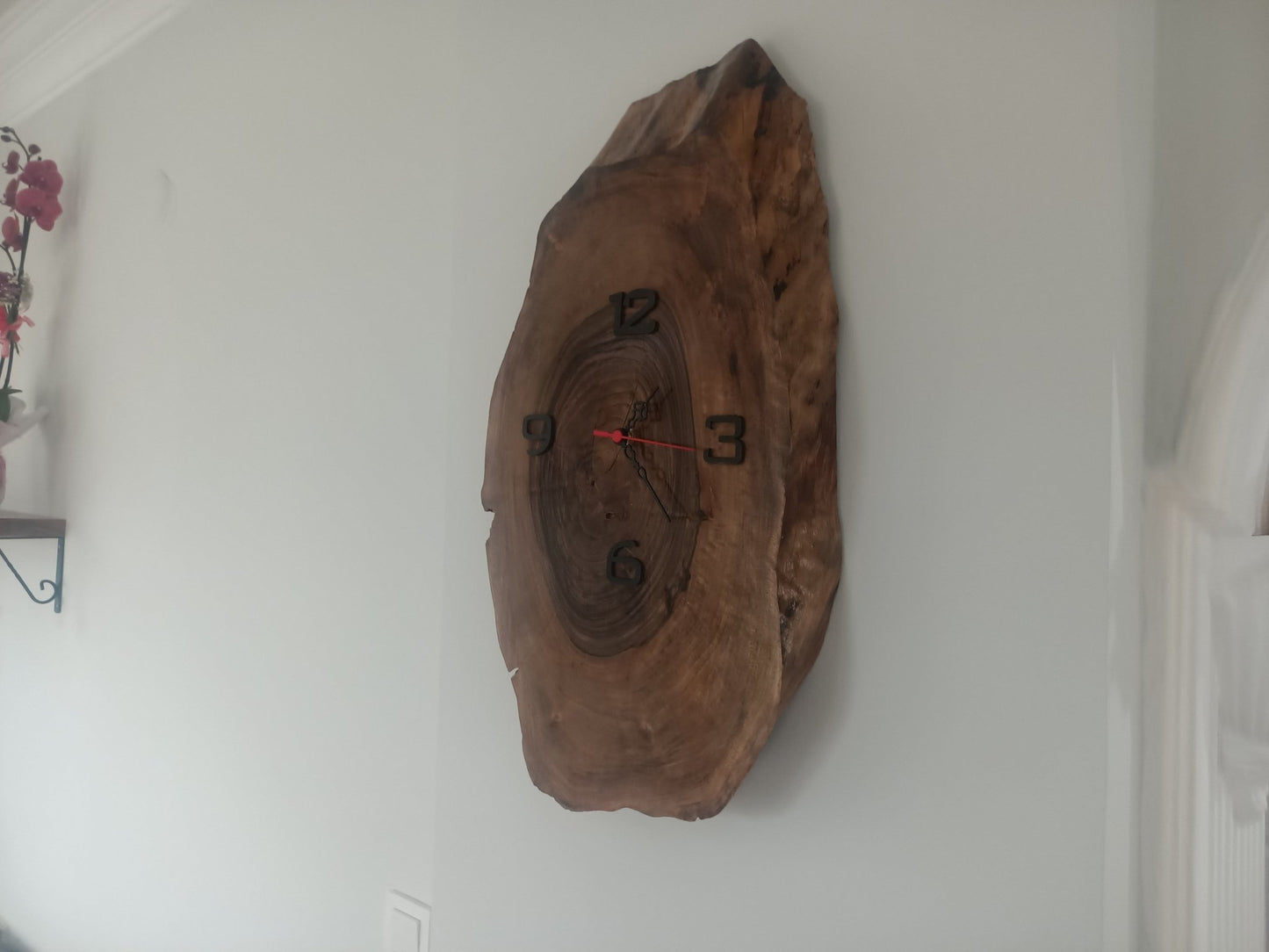 Live Edge Walnut Wall Clock 12"-16"-20"