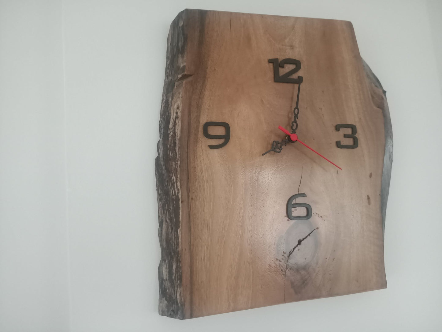 Live Edge Walnut Wall Clock 12"-16"-20"