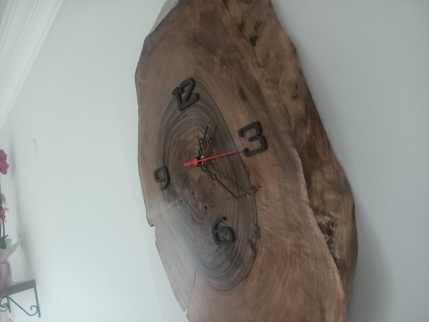 Live Edge Walnut Wall Clock 12"-16"-20"