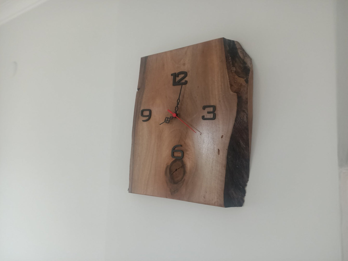 Live Edge Walnut Wall Clock 12"-16"-20"