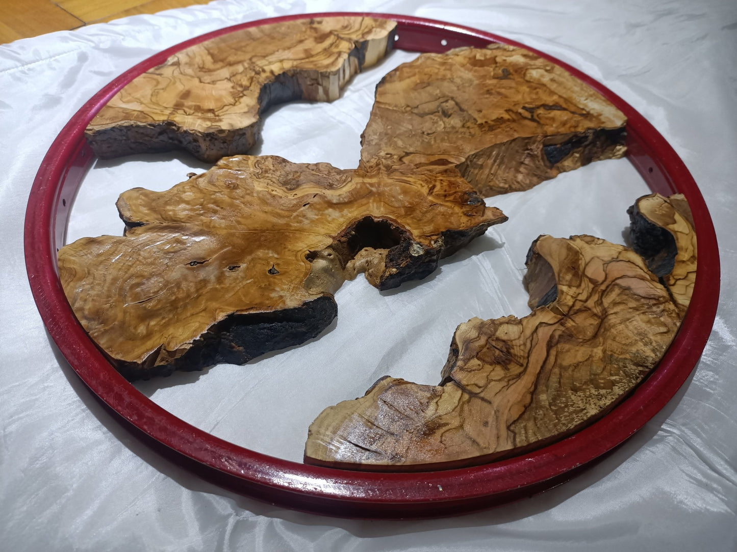 Round Olive Root Slab Set 3 Pcs