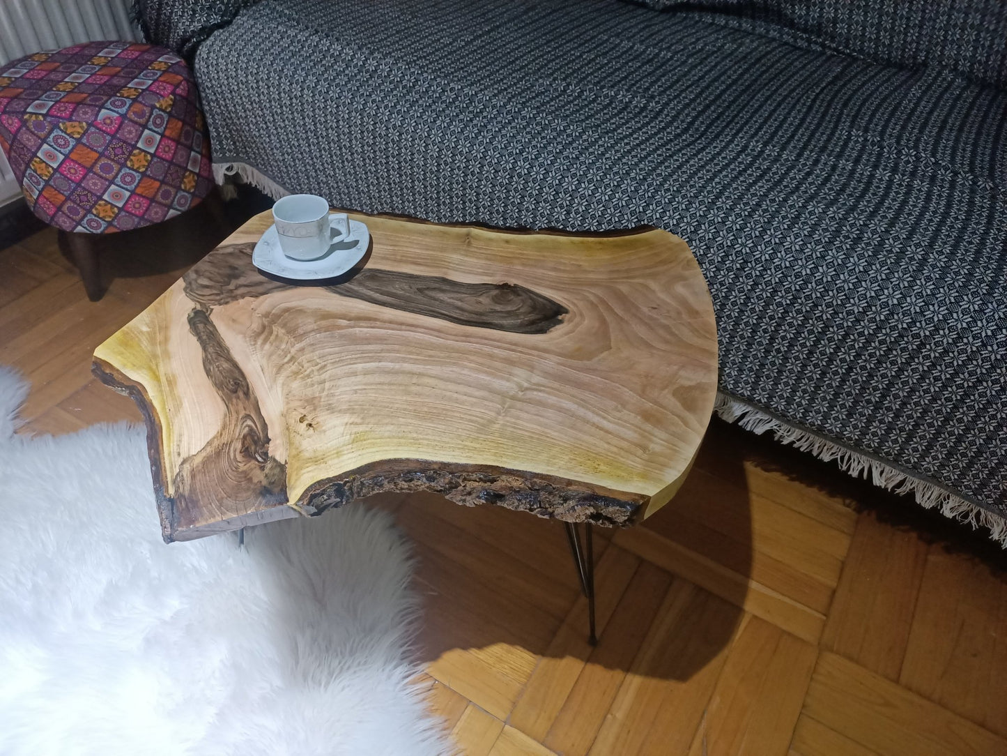 Rustic Walnut Side Table 16x24 inches